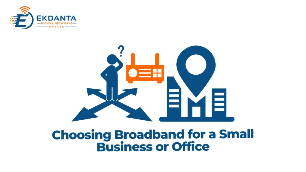 Small business broadband and commercial office internet guide graphic for Borivali East by Ekdanta Digital Networks. 