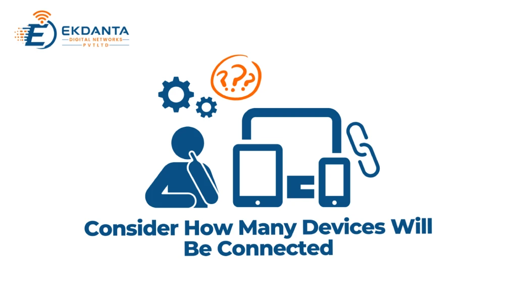 Connected device calculation graphic for broadband plan selection in Borivali East by Ekdanta Digital Networks. 